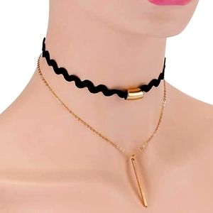 Boho gypsy black and gold layered choker..NWT